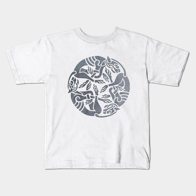 Iron Celtic Dog Design Kids T-Shirt by ernstc